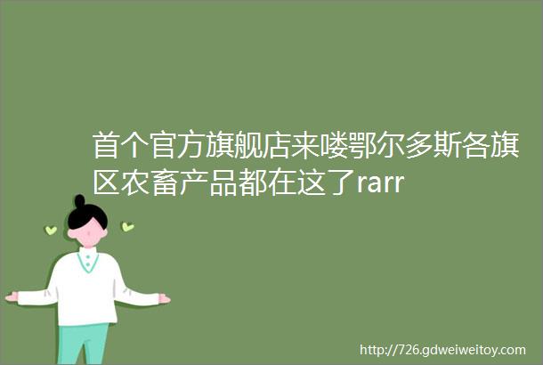 首个官方旗舰店来喽鄂尔多斯各旗区农畜产品都在这了rarr